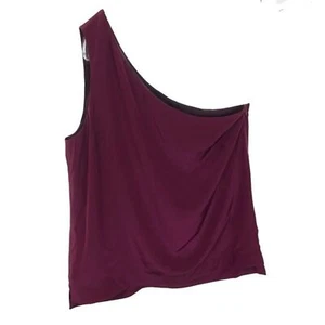 NWT Womens Size 12 Tibi Purple Pure Silk One Shoulder Tank Top - Bild 1 von 3