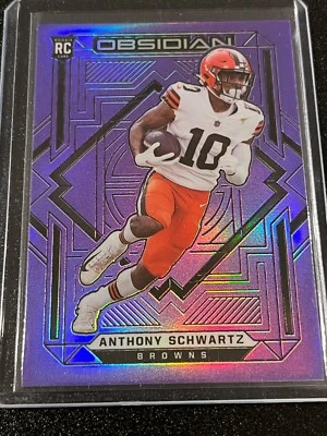 2021 Panini Obsidian Anthony Schwartz Electric Etch Purple Flood Jersey # 10/16 - Image 1 of 2