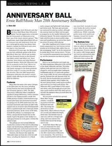 Ernie Ball Music Man 20th Anniversary Silhouette Gitarre Rezension Artikel Druck - Bild 1 von 3