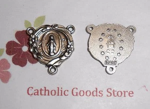 Fancy Miraculous Oxidized Silver Tone Rosary Centerpiece - Picture 1 of 4