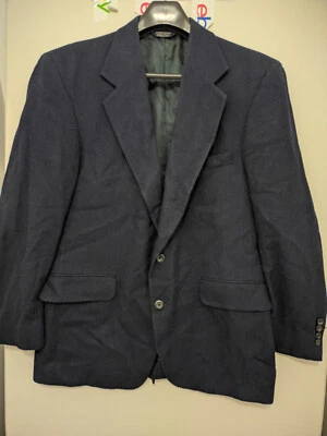 Nordstrom x Loro Piana Blazer Mens 40 Blue 2 Button Camel Hair Solid Made USA - Image 1 of 4