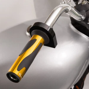 Lava grips Black rubber + CNC golden for Triumph Daytona Scrambler Street Triple - Picture 1 of 6