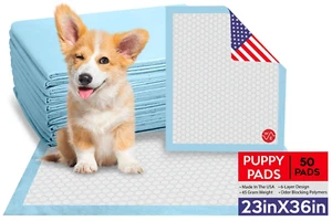 50 SUPER MAX ABSORBENCY 23 x 36 EXTRA LARGE Dog Puppy Training Wee Wee Pee Pads - Picture 1 of 10