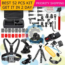 52 PCS Accessories Head Chest Bike Mount Kit for GoPro HERO 5/4/3+ Cameras