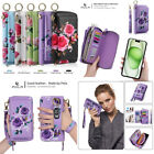 For Boost Mobile Celero 5G+Plus Case Flower Lady Bag multifunction Zipper Wallet