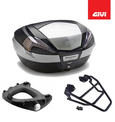 GIVI Koffer Kit Schwarz V56NT + Platte CF Moto 800 MT 2022 2023 2024 Foto 1 de 4