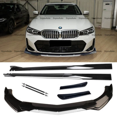 For BMW 118i 120i 128i Series Front Bumper Lip 86" Side Skirt Black White Foto 1 de 4