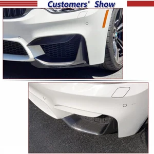 For BMW F80 M3 F82 F83 M4 2015-2019 Front Bumper Lip Splitter Carbon Fiber Look - Picture 1 of 11