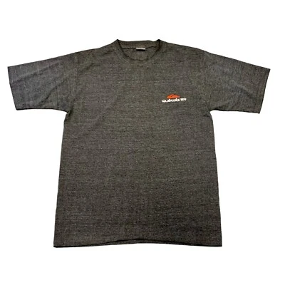 Vintage Quiksilver T-Shirt Basic Logo Grey Made in USA Size F - Image 1 of 4