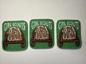 Girl Scouts Hayride 2.5" vintage green patch - set of 3, New - Bild 1 von 4