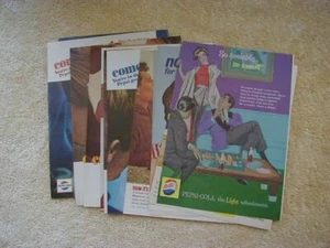RARE Vintage lot of 12 pepsi cola print ads 1959-1965 great small magazine ad - Picture 1 of 4