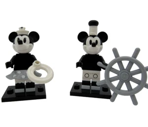 Lego Disney CMF Serie 2 Steamboat Willie Mickey Minnie Minifiguren Vintage Look - Bild 1 von 13