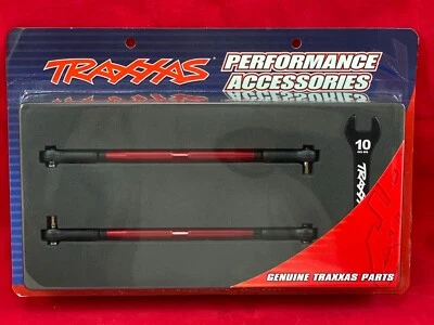 Traxxas 7748R Toe links X-Maxx 8s 6s TUBES red anodized 7075-T6 aluminum 157mm - Image 1 of 2