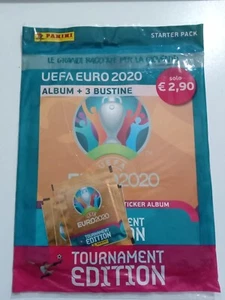 PANINI ALBUM EURO 2020 TOURNAMENT EDITION + 3 BUSTINE FIGURINE STARTERPACK - Foto 1 di 2