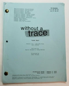 WITHOUT A TRACE / Byron Balasco 2007 TV Script, Poppy Montgomery "Lost Boy" - Picture 1 of 12