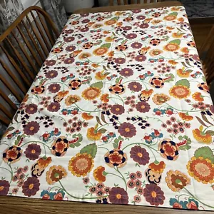 Crate & And Barrel Zoey Tablecloth Floral Boho Cottage Granny Core 60 x 60 - Picture 1 of 7