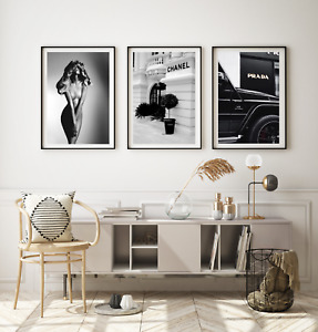 Set of 3  Wall Art Fashion Vogue Poster Print Beauty Quotes A5 A3 A4 S78