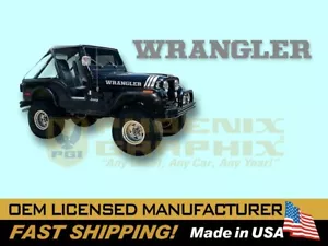 Jeep Wrangler 1970 1971 1972 1973 1974 1975 1976 1977 1978 nombre calcomanía kit rayas - Imagen 1 de 1