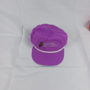 Golfhut Vintage Lila. Eisenhower Golfplatz U.S.A.F Academy. Nylon Kariert - Bild 1 von 4