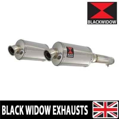 GL1500 GL 1500 Goldwing Twin Exhaust Silencer Kit 230mm Oval Stainless 230SS - Image 1 of 4