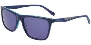 Spyder Men's Navy Square Sunglasses w/ Carbon Fiber Temple Detail - SP6029 414 - Picture 1 of 2