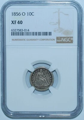 1856 O NGC XF40 Seated Liberty Dime - Image 1 of 2