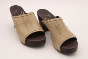 Dansko Women's Slide Leather Clog Open Toe Tan Beige Mule Sz 41 US 10.5 - Picture 1 of 11