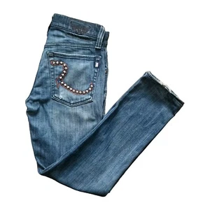 Rock & Republic Los Angeles Damen Jeans blau bestickt Y2K Taschen Knopf - Bild 1 von 12