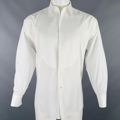 Camisa Esmoquin Manga Larga Esmoquin Algodón Blanco LORENZINI Talla S Foto 1 de 4