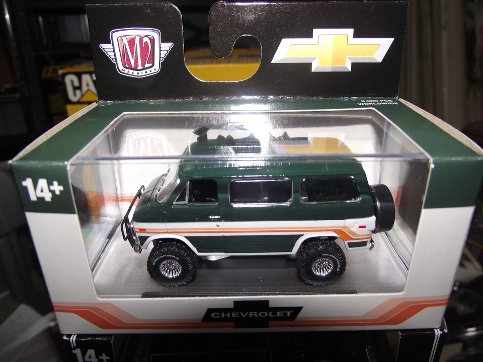 M2 1/64 1971 Chevrolet van зеленый R104 новый в коробке - Изображение 1 из 1