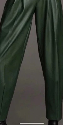 Vintage North Beach Leather Pants - Size 5/6 Datk GREEN DARK DARK GREEN - Image 1 of 4
