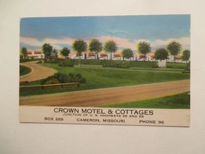 Cameron Missouri Postkarte Crown Motel & Cottages MO - Bild 1 von 2