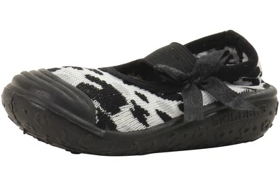 Zapatos Skidders Infantil Niño Niña Antideslizante Mary Jane Negro Leopardo Foto 1 de 4