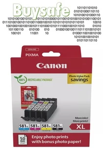 Canon CLI-581XL Original Tintenpatronen mit hoher Reichweite, 4er-Pack (Schwarz, Cyan, Magen - Bild 1 von 4