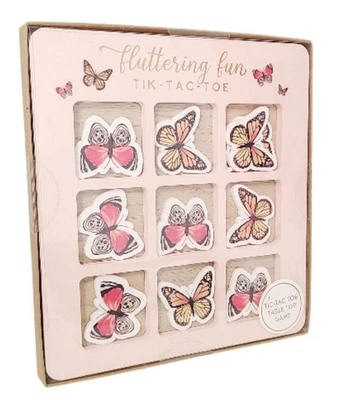 Wooden Butterfly Tic Tac Toe Set Tik-Tac-Toe - Image 1 of 4