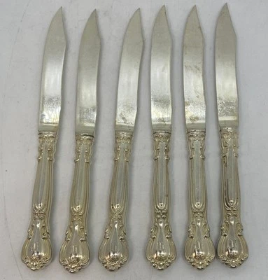 6 Gorham Chantilly Sterling Silver Fruit Knife Silverplate Blade Monogram - Image 1 of 4
