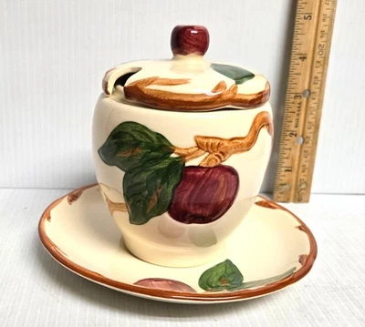 FRANCISCAN WARE MERMELADA/JALEA DE MANZANAS CON PLATILLO - MARCA EE. UU. Foto 1 de 3