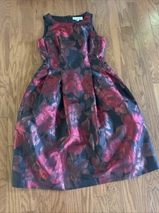 Vestido Floral Tahari Arthur S. Levine Moody Ajuste Acampanado Talla Sexy rosa negra 10 - Imagen 1 de 13
