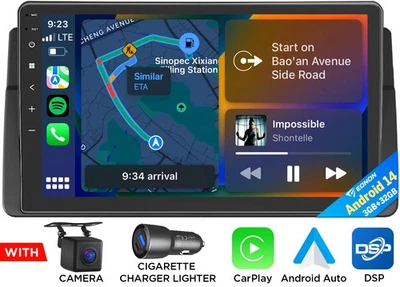 Für BMW E46 M3 Eonon E46X7 Autoradio Android 14 9" CarPlay GPS Navi Radio Touch - Bild 1 von 4