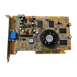 RARE VINTAGE ASUS AGP-V7700TI/PURE/32M NVIDIA GEFORCE2 TI AGP VGA CARD MXB171 - Picture 1 of 5