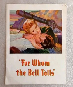 VINTAGE FOR WHOM THE BELL TOLLS MOVIE BOOKLET 1943 SOUVENIR PROGRAM BOOK - Picture 1 of 7