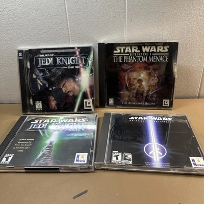 Vintage Star Wars PC Video Game Lot Of 4 Jedy Knightjedi Knight, Dark Forces  Th - Image 1 of 4