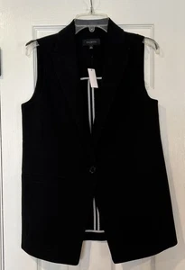 NWT Tailored Black Talbots Structured Vest Fall Fashion 2025 Size 6 - Picture 1 of 14