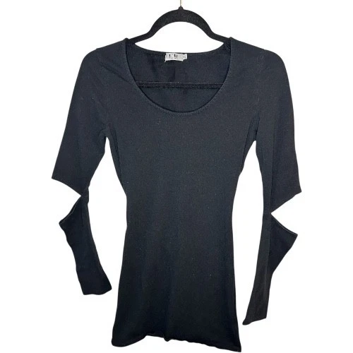 Vestido TOBI para mujer XSmall (XS) negro ceñido al cuerpo manga larga codos recortados espalda abierta Foto 1 de 4