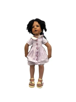Muñeca de porcelana afroamericana Kelly Rubert de colección The Danbury Mint Imani certificado de autenticidad Foto 1 de 4