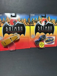 1993 Ertl Batman The Animated Series Batcycle Diecast BTAS And Bruce Wayne S Car - Picture 1 of 18