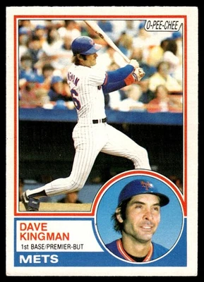 1983 O-Pee-Chee Dave Kingman New York Mets #160 - Image 1 of 2