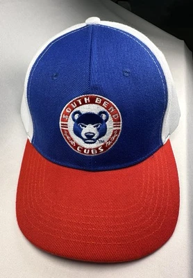 Gorra South Bend Cubs con correa trasera para hombre ligas menores azul, rojo y blanco BONITA Foto 1 de 4