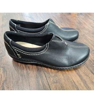 Mocasín Clark's Ashland Joy para mujer de cuero negro talla 6,5 - Imagen 1 de 6
