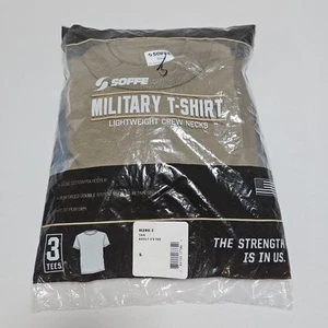 SOFFE Military T-Shirt leicht Rundhals 3er Pack hellbraun (M280-3) Gr. Small - Bild 1 von 5